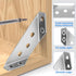 Sissinda 20Pcs (20 Universal Stainless Steel Furniture Corner Connector, Angle Corner Bracket with Screws, Corner