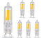 Feit Electric 35-Watt EQ DM G9 Base T4 Specialty LED Light Bulb, BP35G9/830/LED/6, 6-Pack