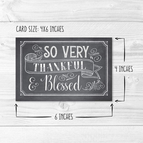 Hadley Designs 24 Chalkboard Thank You Cards | Envelopes, Great Note for Adult Funeral Sympathy or Gift Gratitude