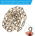 6 2 Set PATIKIL Feet Gold Bronze Finish Lighting Hanging Chain, Metal Looping Chain for Hanging Plant Pendant