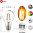 A19 LED Filament Bulbs, 60W Equivalent, E26 Base, 2700K Warm White Light, Edison Vintage Dimmable Energy Efficient