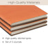 Elan Publishing Company Field Notebook - Pack of 3 (Orange/Black) - 3.5"x5.5" - Lined Leather Memo Book