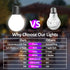 41ft 20 Dimmable Bulbs+80 Remote,IP65 Outdoor String Lights LED Beads,RGB Patio Lights with Waterproof Shatterproof