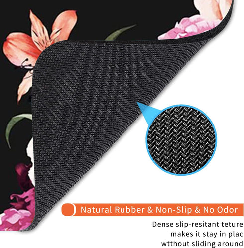 Armanza Square Mouse Pad Pink Flower, Personalized Premium-Textured Custom Mouse Mat Design, Washable Mousepad Cloth