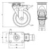 Finnhomy 5 Inch Heavy Duty Caster Wheels Set of 4 Plate Swivel Casters with Brake PU Wheels for Furniture/Workbench