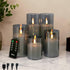 Rechargeable Flameless Candles, Realistic Flickering LED Flame,Real Wax Candle with Remote Control