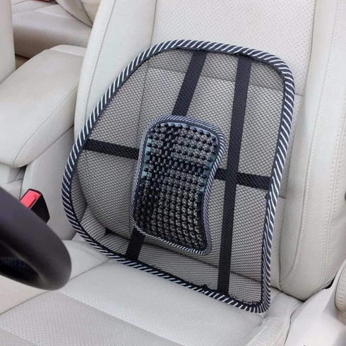 Generic Mesh Back Lumbar Support Cushion, Universal Fit for Office Chair, Home, Car Seat, Nylon
