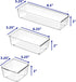 Simple Houseware Clear Drawer Organizer, Assorted Sizes, 6 Packs for Office Storage
