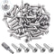 Glarks 51Pcs #8 x 1/2'' Button Head Torx Security Sheet Metal Screws Stainless