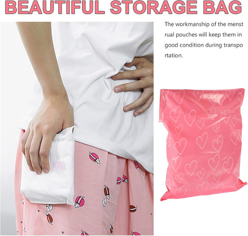 100Pcs Packaging Packing Disposable Self-seal Sanitary Bags for Menstrual Disposal Tear-resistant Lightweight Pouches
