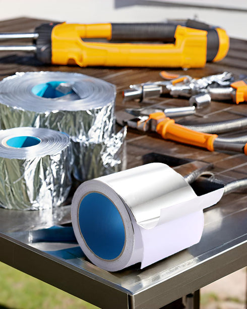 4 inch x 65 feet 4.0 mil Aluminum Foil Tape, Professional Adhesive for HVAC Pipe Repairs
