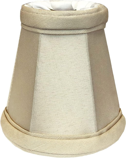 Royal Designs, Inc. Empire Chandelier Shade with Flame Clip Fitter,CS-101BG, Beige, 2