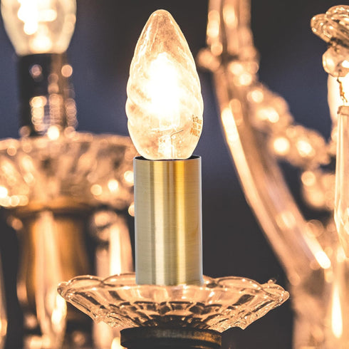10Pcs Flanging Sleeve for Crystal Chandelier Accessories Lamp Base Sleeve for European Retro Chandeliers Heat Resistant