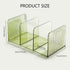 Ekoama 3 Acrylic Book End for Shelves Compartments Bookend Desk Books Stopper Magazine Stand Space Saving Desktop