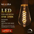 6 Pack ST19(ST58) LED Edison Bulb, Vintage LED Filament Bulb,Softy White 2700K, Antique Flexible Spiral LED Filament Light Bulb, Dimmable 600LM, 6W Equivalent to 60W, E26 Base,Clear Glass by Kiraralite