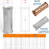 8 Gauge Butt Splice Connectors, 30 PCS Non-Insulated Crimp Wire Butt Connectors with 3:1 Heat Shrink Tube
