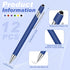 Tenare 12 Pieces 1.0 mm Black Ink Metal Ballpoint Pen with Stylus Tip, 2 in 1 Stylus for Touch Screens, Bright Color