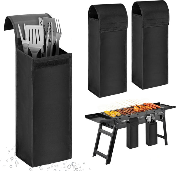 2 PCS Upgraded Grill Tool Storage Caddy, Hollow Design - Automatic Drainage,