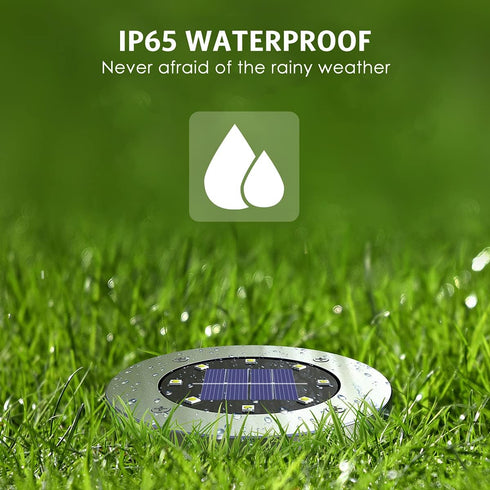 4.6inch Waterproof,12Pack OULONGER Solar Lights Outdoor Solar Lights for Outside,Solar Garden Lights Landscape Lighting