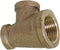 Everflow BRRT1003-NL 1 x 1/2 x 1/2-Inch No Lead Brass Reducing Tee with Female Threaded Connections, Brass Construction