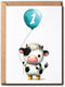 APVGifts Dairy Cow Birthday Card - 1St Birthday Card - Dairy Cow With