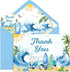 Yuzioey 50 Pack Surfing Thank You Cards, 4x6 Summer Wave Beach Thank You