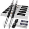 Nicpro 2mm Metal Mechanical Pencil Set, 2PCS Lead Holder with 120 Graphite Lead Refill (HB 2H 4H 2B 4B & Color), 2