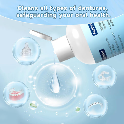 2 Pack Ultrasonic Retainer Cleaner Solution - Professional Cleaning for Retainers, Aligners, Mouth Guards