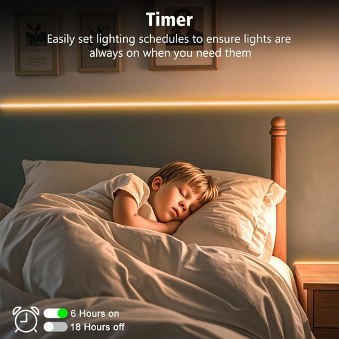 3.3FT 2700K Dimmable echosari Strip Lights Battery Operated, Tape Light with Self-Adhesive Timer Cuttable Remote
