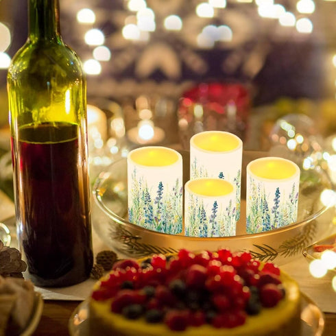 Set 4, Flameless Candles Battery Powered LED Candles with Remote Timer Color Changing Control for Indoor Outdoor Home