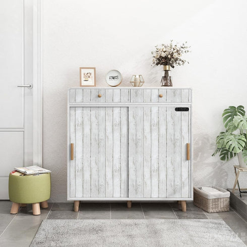 Wood Wallpaper White Shiplap, Peel and Stick 17.71" X 118", Self-Adhesive Removable for Kitchen Countertop