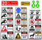 20 Pcs Universal Diesel/Petrol Air Compressor Decal & Sticker Kit | Suitable