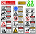 20 Pcs Universal Diesel/Petrol Air Compressor Decal & Sticker Kit | Suitable