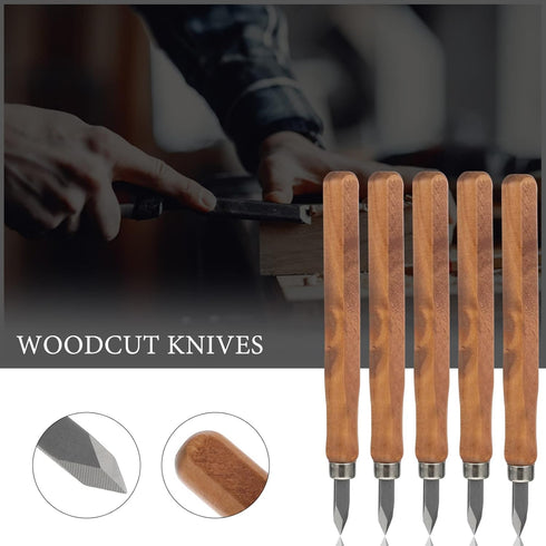 DOITOOL 5pcs Marking Knife Woodworking - Thin Blade Dual Bevel Scribe Tool for Wood Marking and Carving