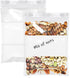 Reclosable Zip Poly Bags White Block - 3 x 5 W (100 Bags) 4 Mil Clear Plastic with Resealable Lock Seal