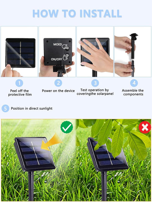 2 Pack Solar Christmas Lights Outdoor, 400 LED 144FT Waterproof String Lights with Green Wire, 8 Lighting Modes