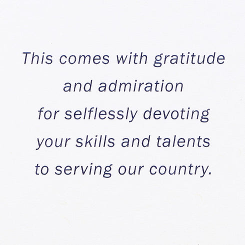 Veteran Appreciation Thank You Card - Gratitude & Admiration