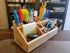 Small Multifunctional Bamboo Organizer | Desk Caddy | School Art Supply Holder | Kitchen Bathroom Storage