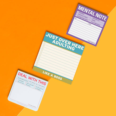 Knock Knock Adulting Large Sticky Notes, 4 x 4-inches, Pack of 1