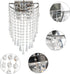 Gdrasuya10 Modern Crystal Wall Sconce Chrome Crystal Wall Lamp Crystal Wall Lighting Fixture for Living Room Besides