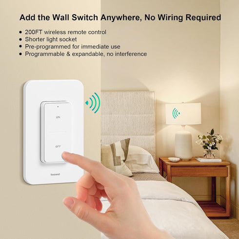 200FT E26 E27 Bulb (2 1 Remote Control Light Socket, Range Wireless Light Switch, Remote Light Socket for Pull Chain