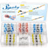 50pcs Solder Seal Wire Connector, Sopoby Heat Shrink Butt Connectors, Waterproof Insulated Marine Automotive Copper