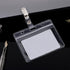 Clear ID Badge Holder with Metal Clips - 2 Pack Soft Plastic Card Sleeves, Waterproof Credit Card Protector Case