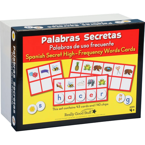 Really Good Stuff Palabras Secretas: High-Frequency Spanish Word Flash Cards - Educational