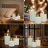 3Pack Flameless Candle in Glass, Flashing LED Pillar Real Wax Fake Candle with Remote Control and Timer, Battery