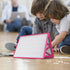 Small Dry Erase White Board with Stand, Double Sided for Kids, Portable Mini Whiteboard with Lines & Holder