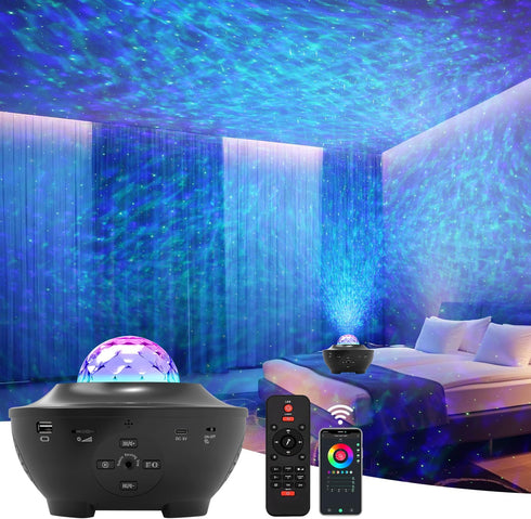 Star Projector Galaxy Light Projector, Ocean Wave Projector for Bedroom with White