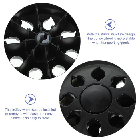 6.3 Inch 2 Pack EXCEART Heavy Duty Shopping Cart Caster Wheels Replacement for Trolley Utility Cart Rubber Rolling