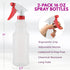 DilaBee Plastic Spray Bottles, Empty Spray Bottles for Cleaning Solutions Leak Proof Mist Stream Cleaning Spray Bottle, Spray Bottle for Hair, Alcohol, Bleach, Plant, Cats, Squirt Bottle (2-Pack) 16oz by DilaBee