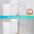 Wall Mount Folder Holder File Organizer - No Drilling Hanging File Mail Organizer, Off White (5 Count) for Office
